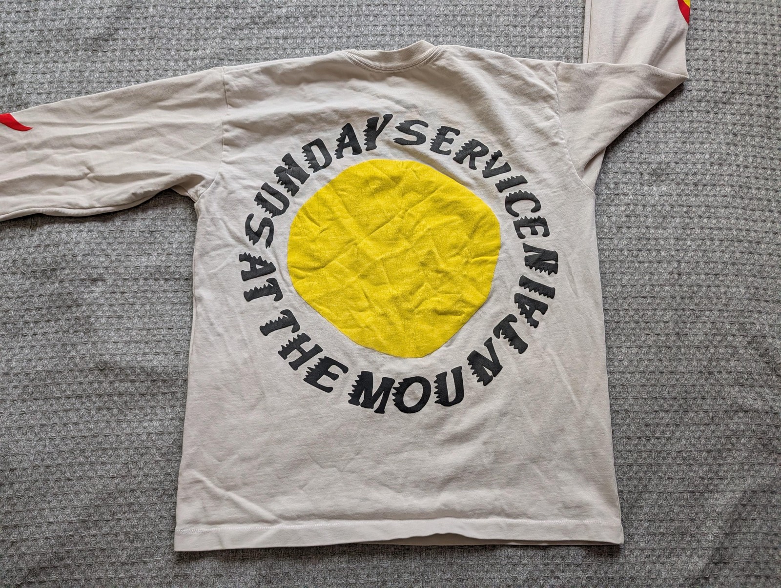 Sunday Service Long Sleeve Shirt Mens Small Beige Holy Spirit Graphic CPFM Tee gallery