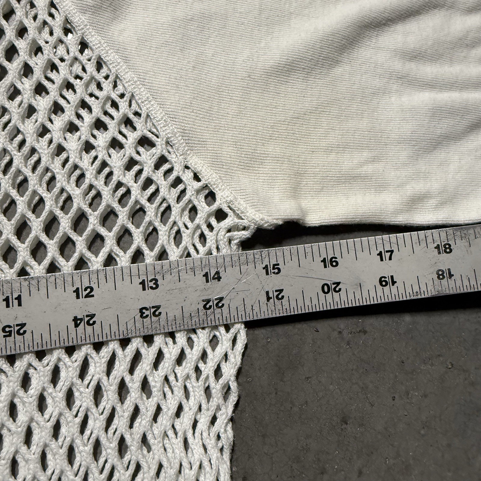 Scandinavian Knitters Small 34-36 Mens Vintage Fishnet Top 1960's Open Knit gallery