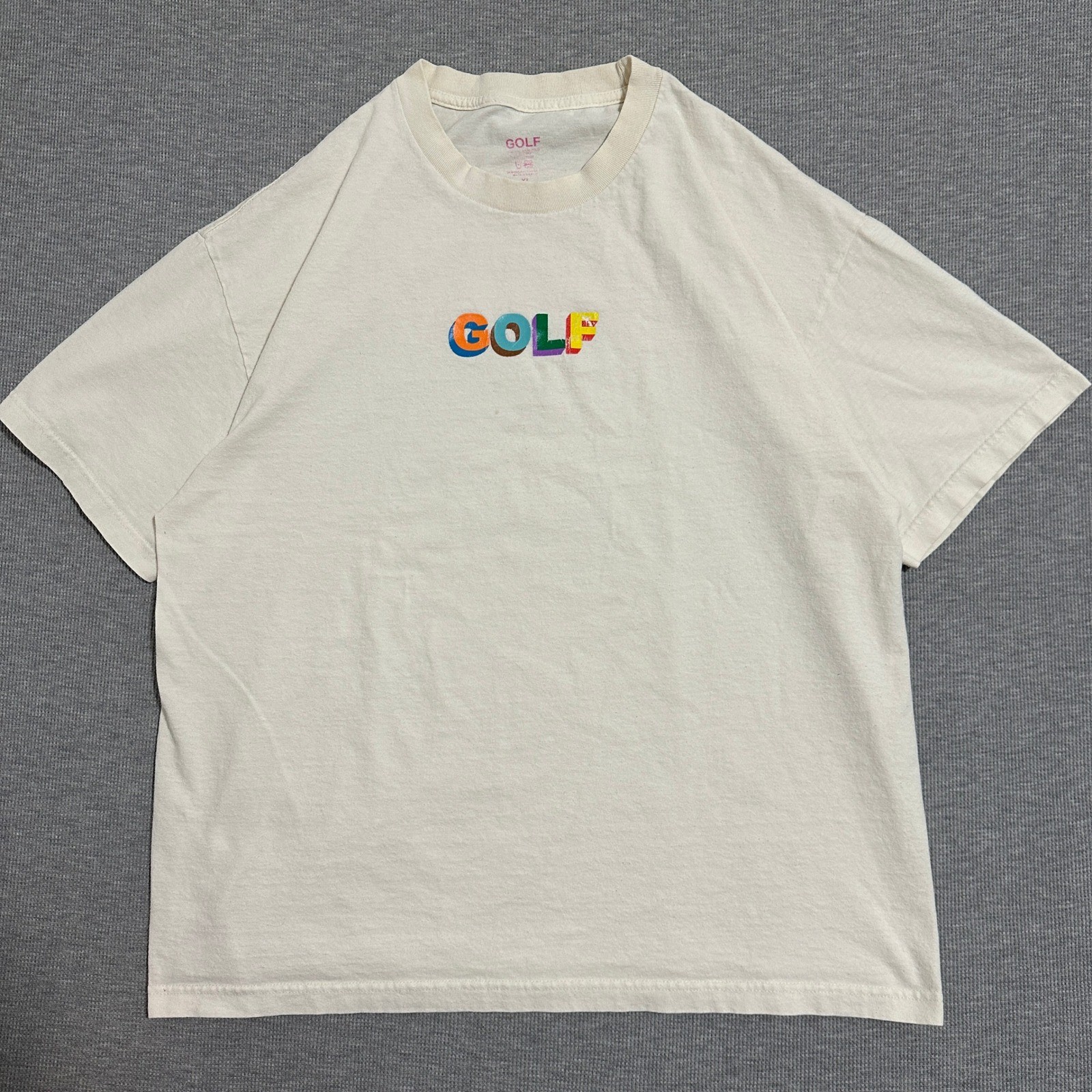 Golf Wang Tyler the Creator Multicolor 3D Logo Graphic Tee Cream Extra Large