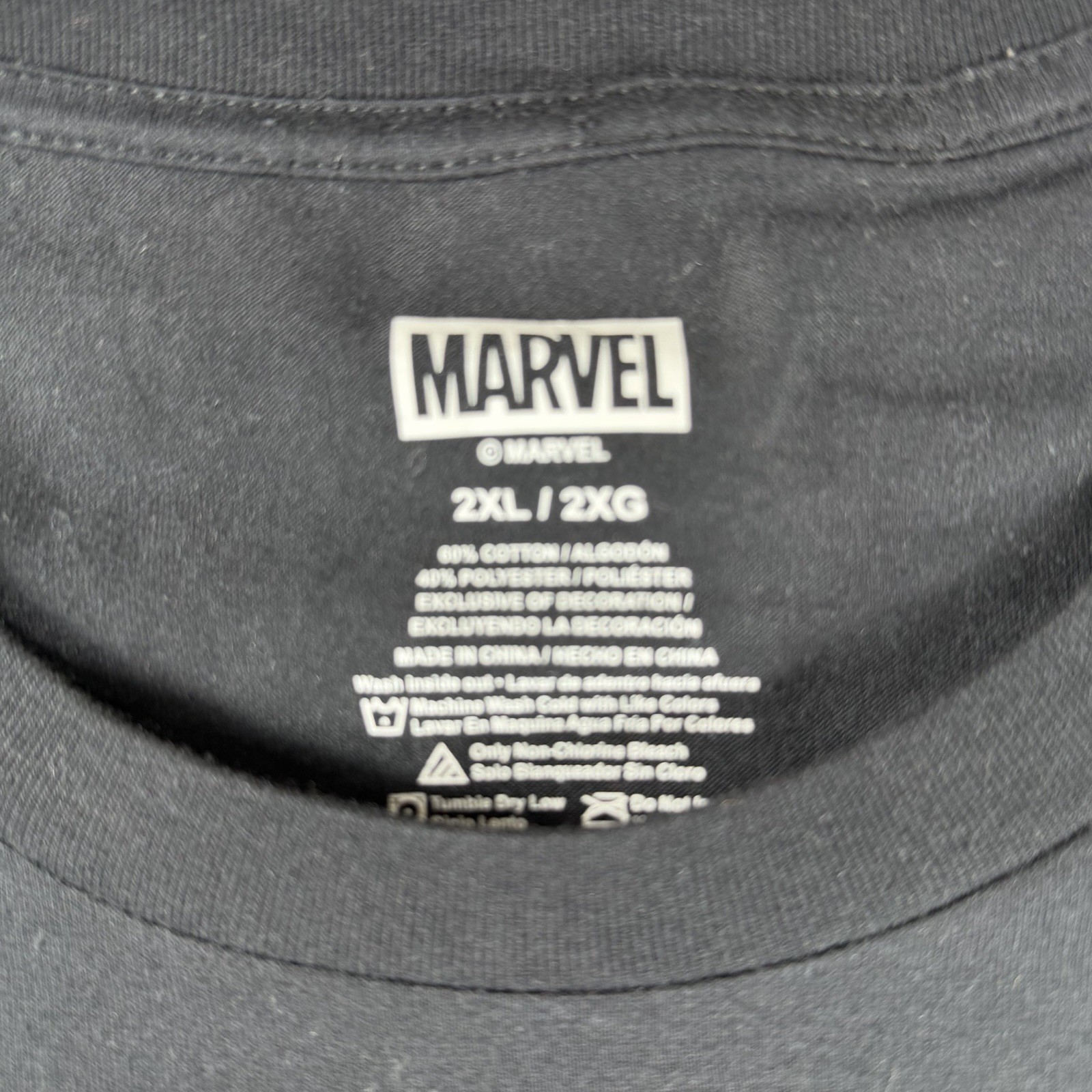 Marvel Cheech and Chong Puffy Embroidered Logo T-shirt Black Men’s Size XXL gallery