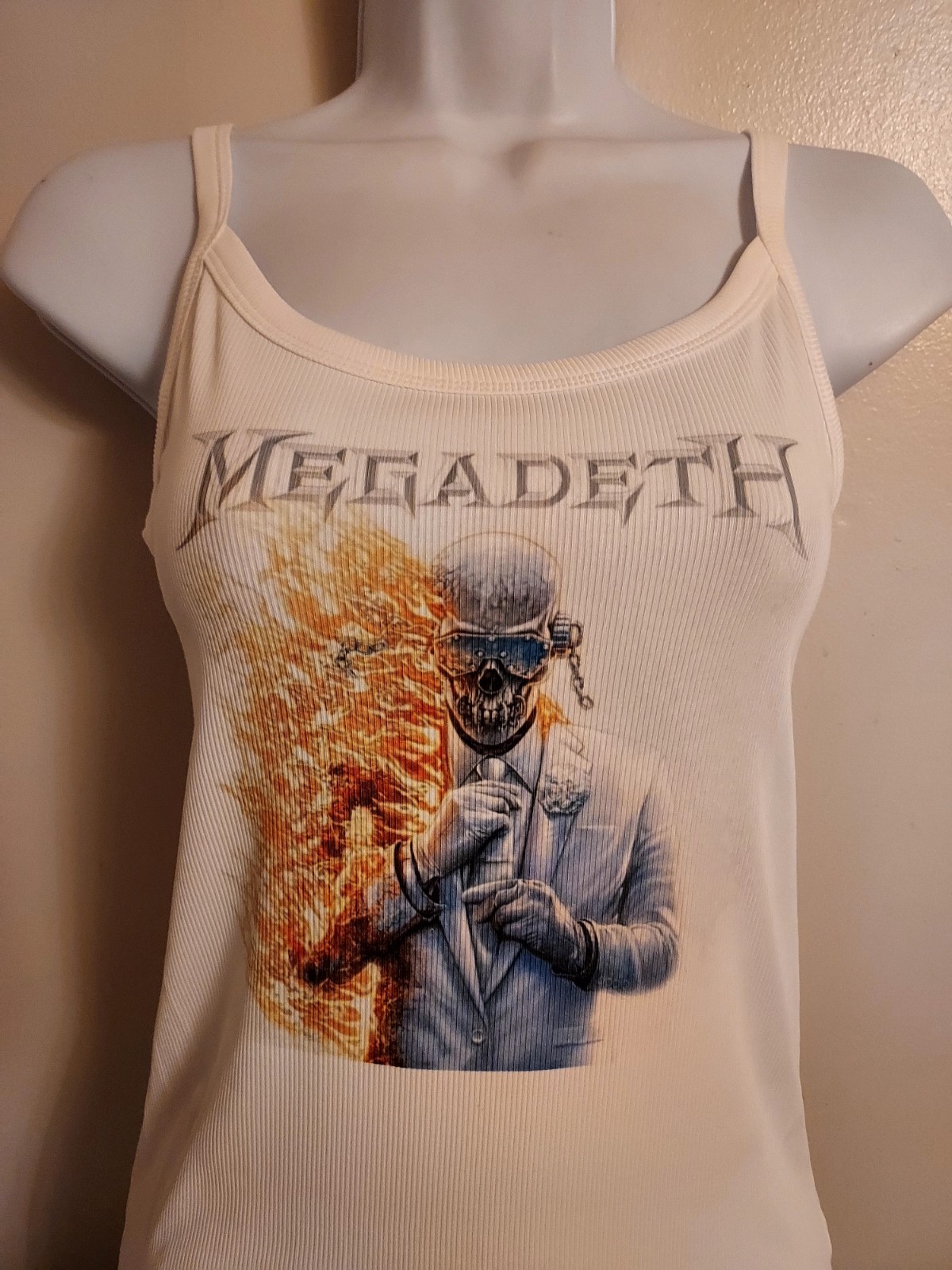 Megadeth tank top flames design Megadeth cropped tank top ribbed Megadeth Shirt gallery