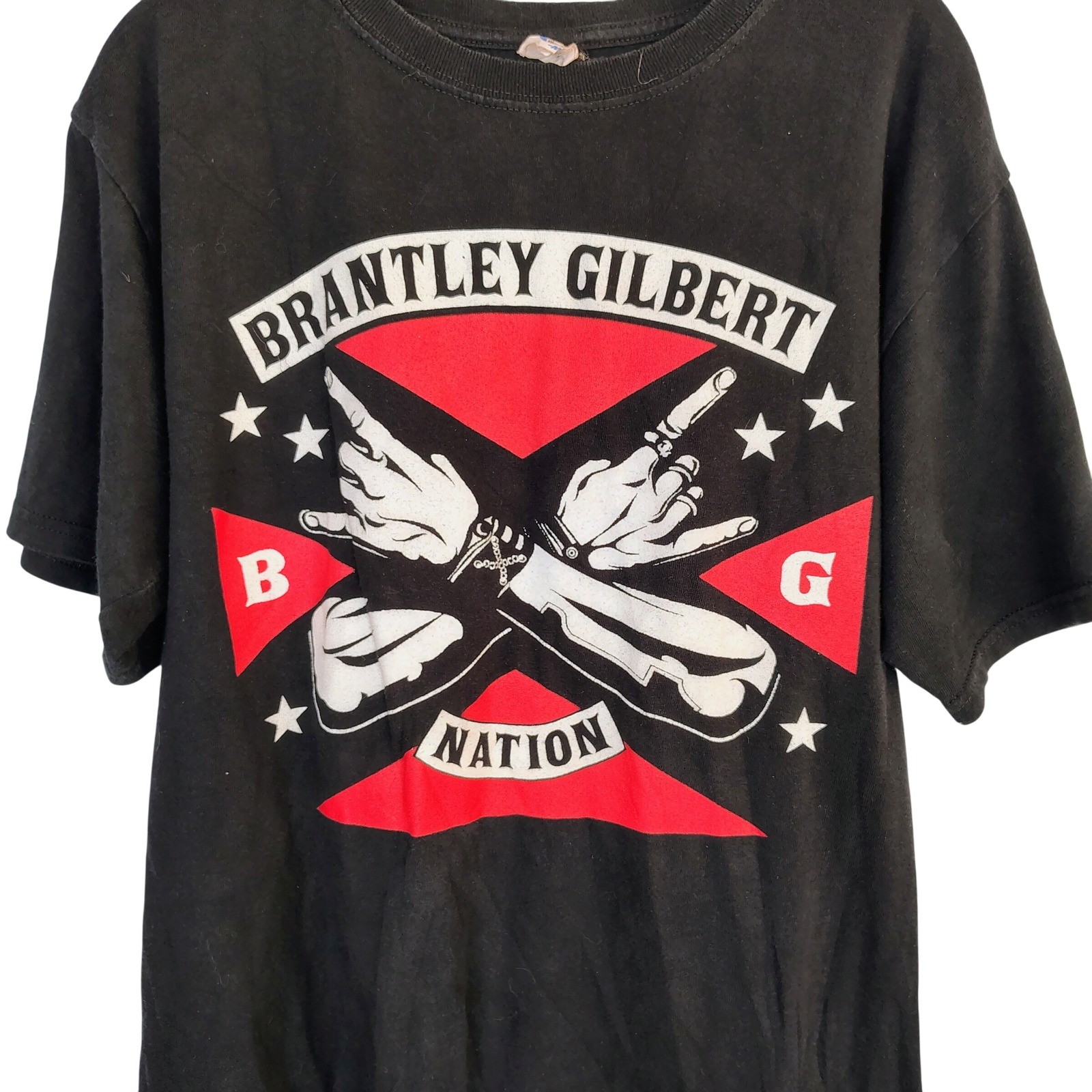 Brantley Gilbert Nation Stone Cold Country Black Graphic T-Shirt Mens Medium