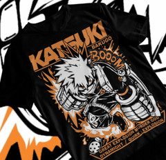 Katsuki Bakugo T-Shirt Manga My Hero Academia Anime Black Tshirt Tee Soft