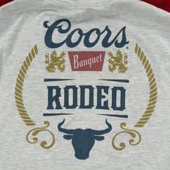Tee Luv Men’s Gray Medium Coors Banquet Rodeo Cotton Blend Graphic T-Shirt