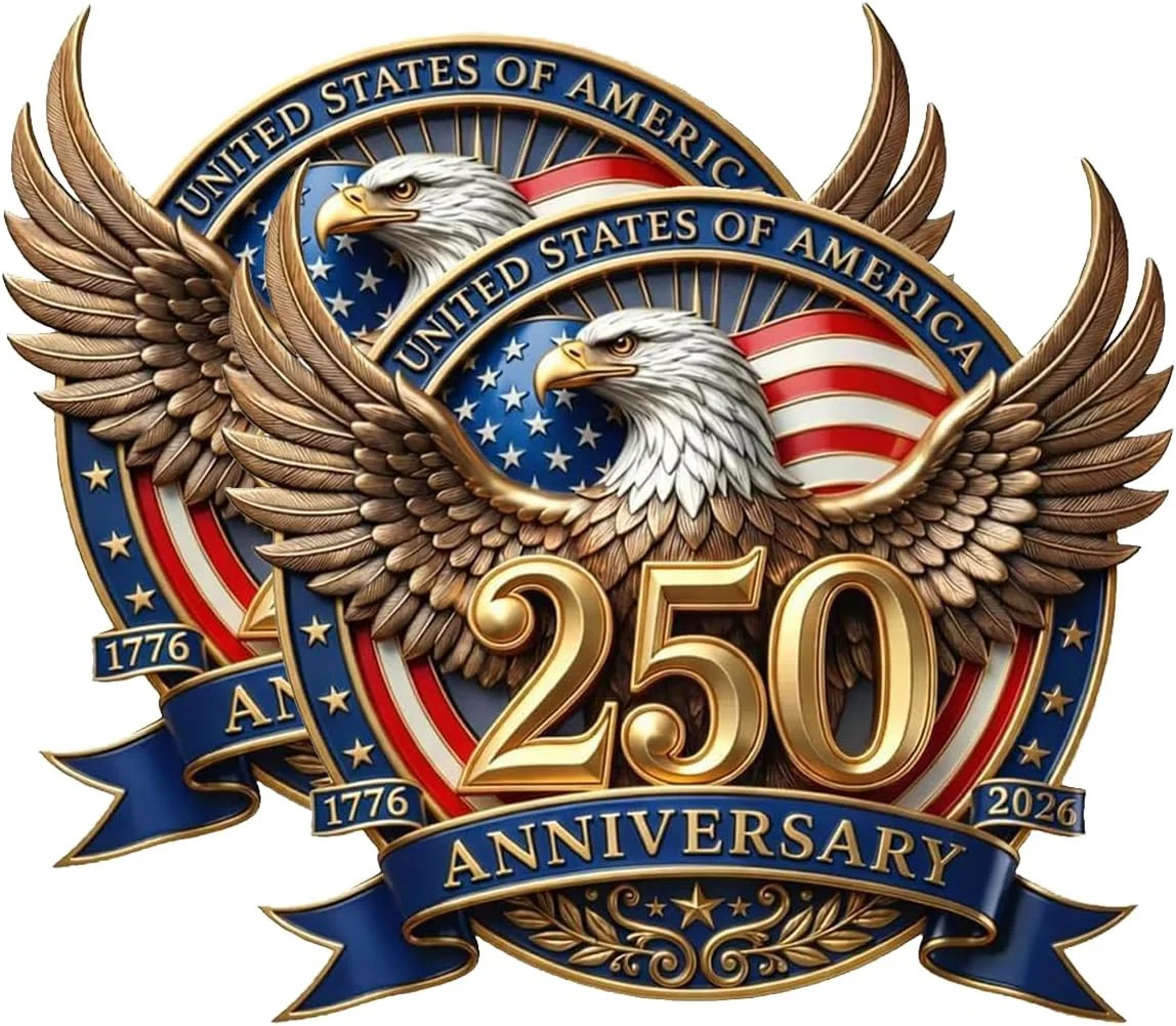 2PCS 250th Anniversary USA Car Decal Sticker 250 Anniversary USA Patriotic 4th o gallery