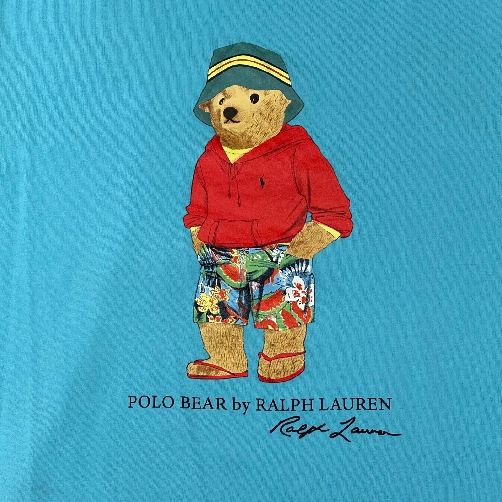 Polo Ralph Lauren Bear Graphic Tee Mens Small Short Sleeve Blue Classic Fit gallery