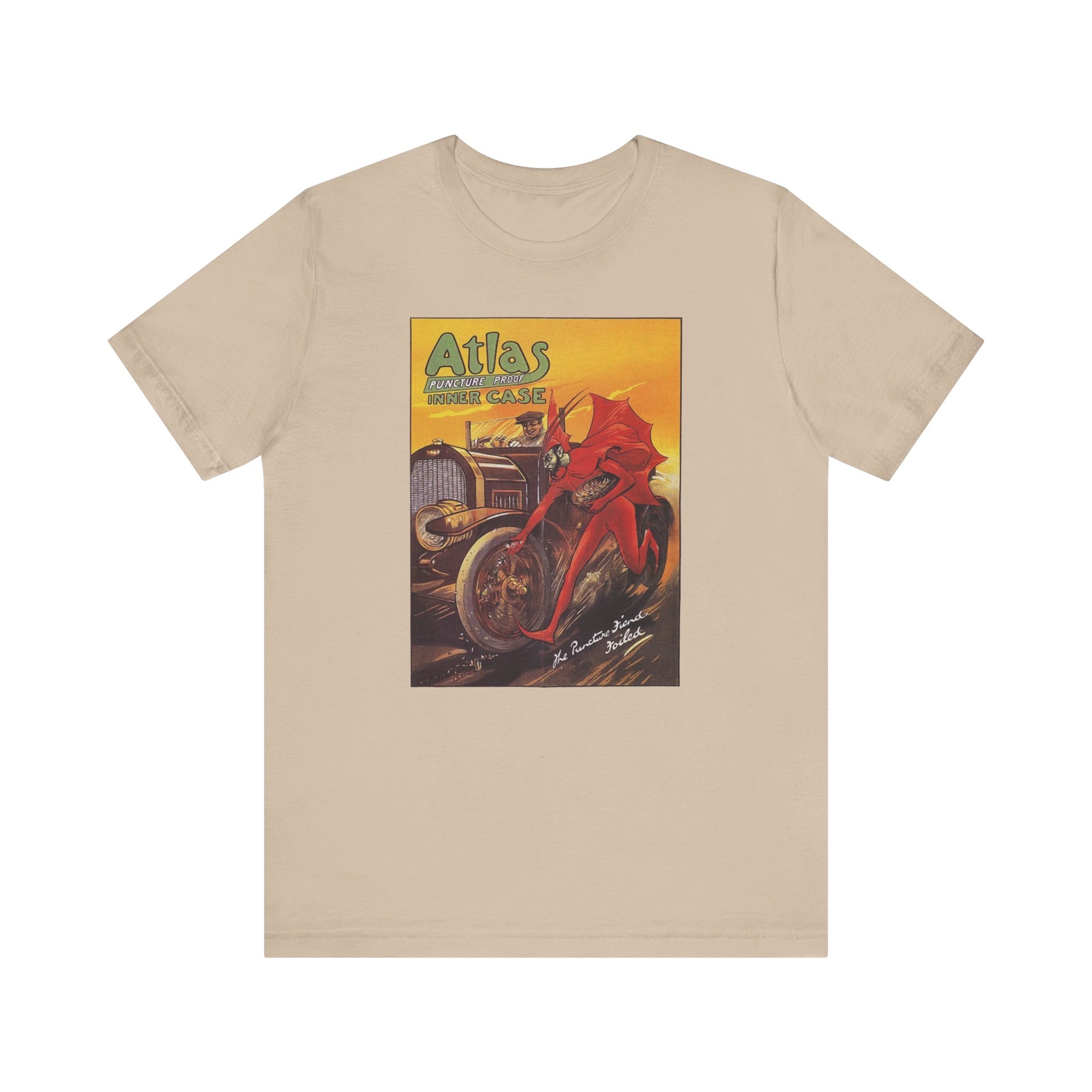 Vintage Ad Atlas Puncture Proof Inner Tubes Unisex Bella Canvas 3001 Tee gallery