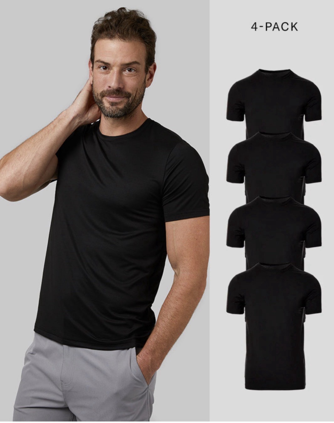 32 Degrees Heat Men's 4-PACK COOL CLASSIC CREW T-SHIRT gallery