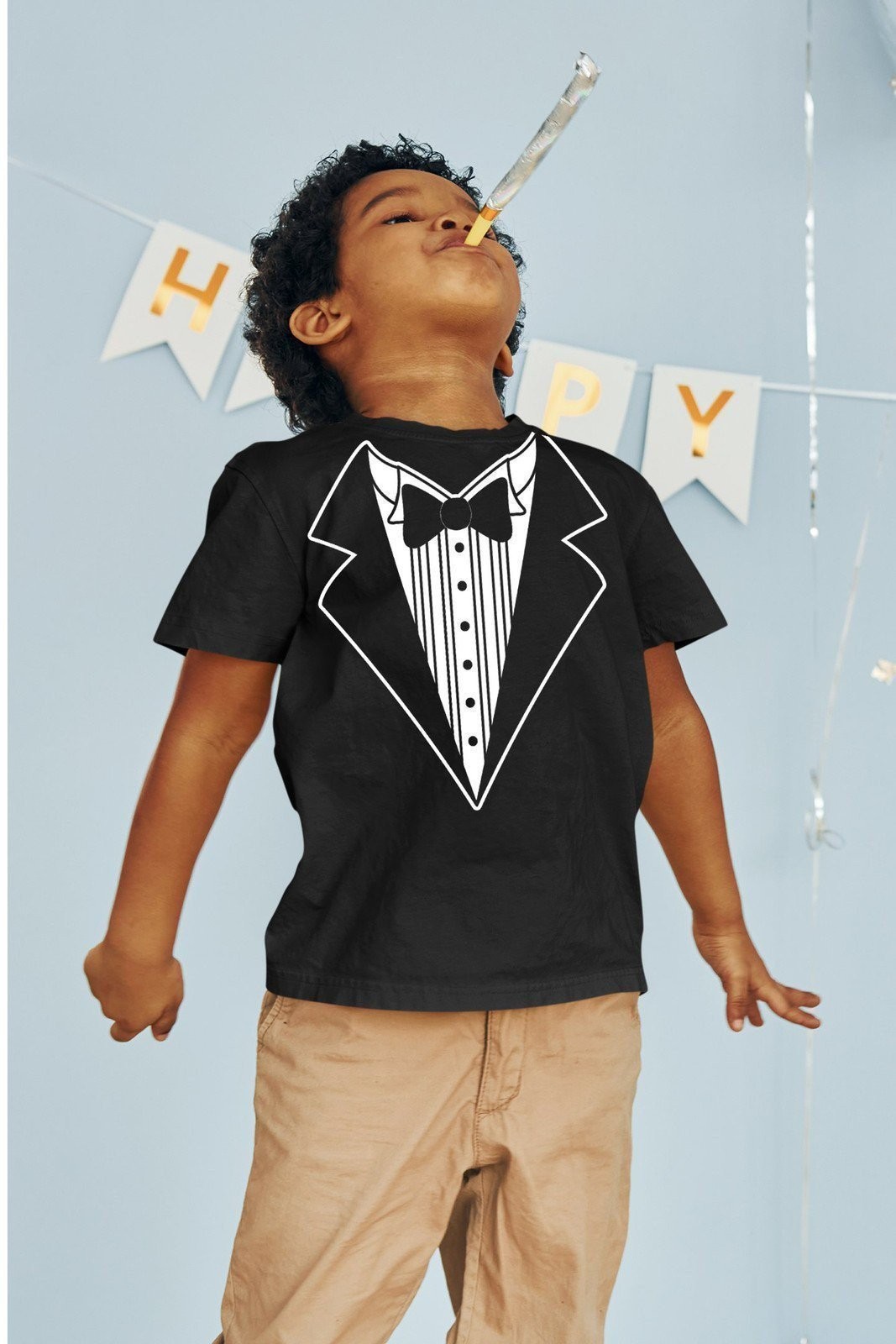 Kids Funny Tuxedo Tee T-Shirt Boys & Girls Formal Tux Tee Youth gallery