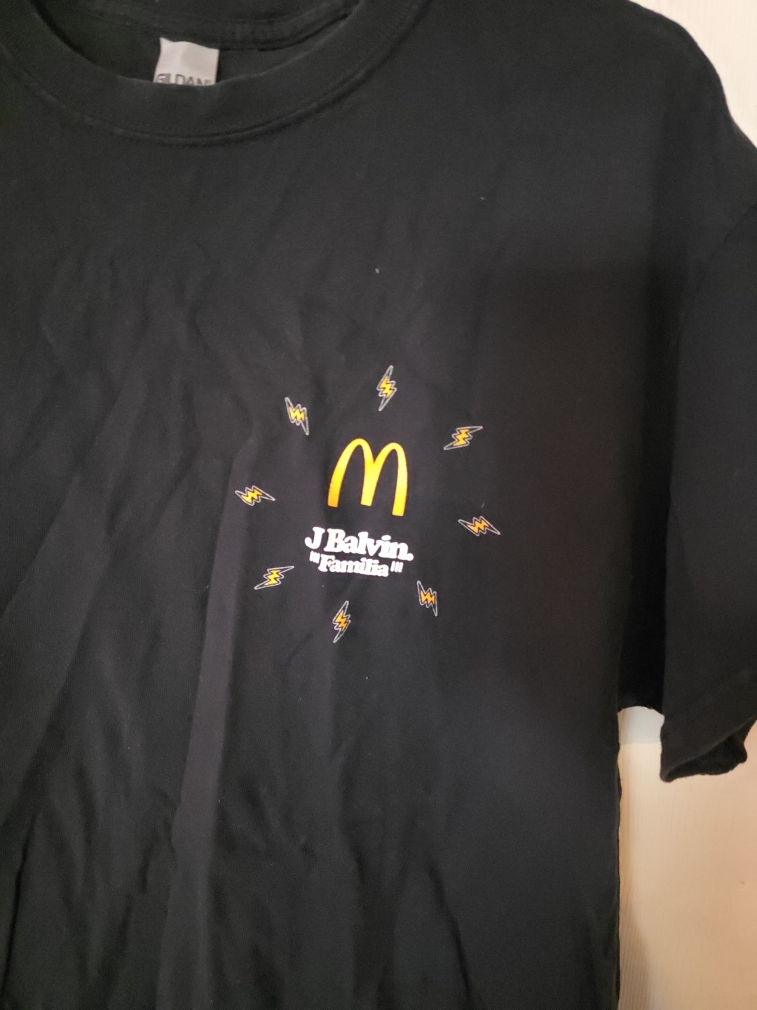 McDonald’s X J Balvin Crew 2020 Black Employee T Shirt Size L gallery