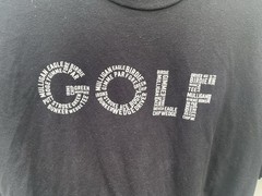 Next Level Apparel Men’s XL Black “GOLF” Graphic T-Shirt Golf Themed Short Sleev
