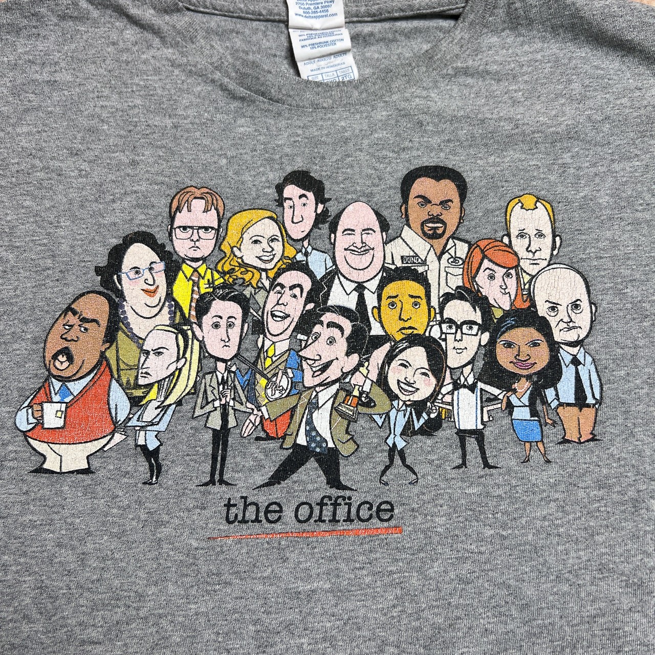 The Office Funny Cartoon Caricatures T-Shirt Gray TV Show Comedy Michael Scott gallery