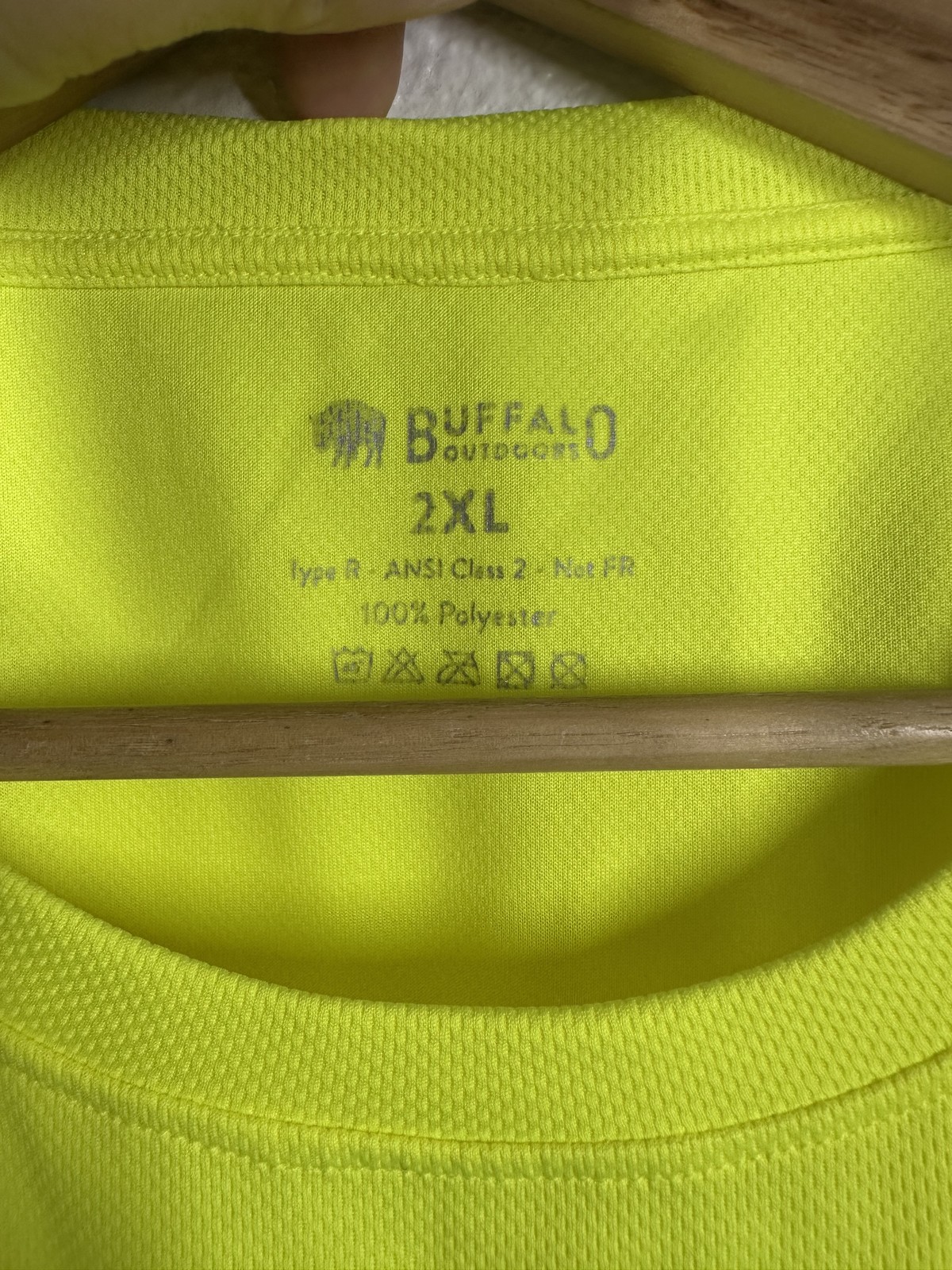 Buffalo Outdoors Safety Shirt Mens 2XL Yellow ANSI Class 2 Reflective Workwear gallery
