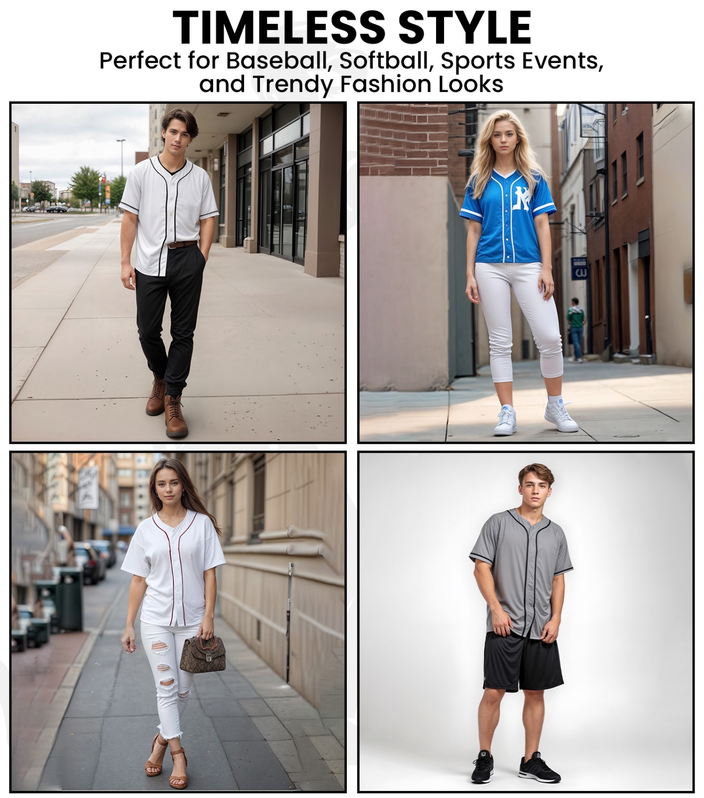 Exxact Sports Blank Baseball Jersey Men, Full Button Down Plain Baseball Jersey gallery