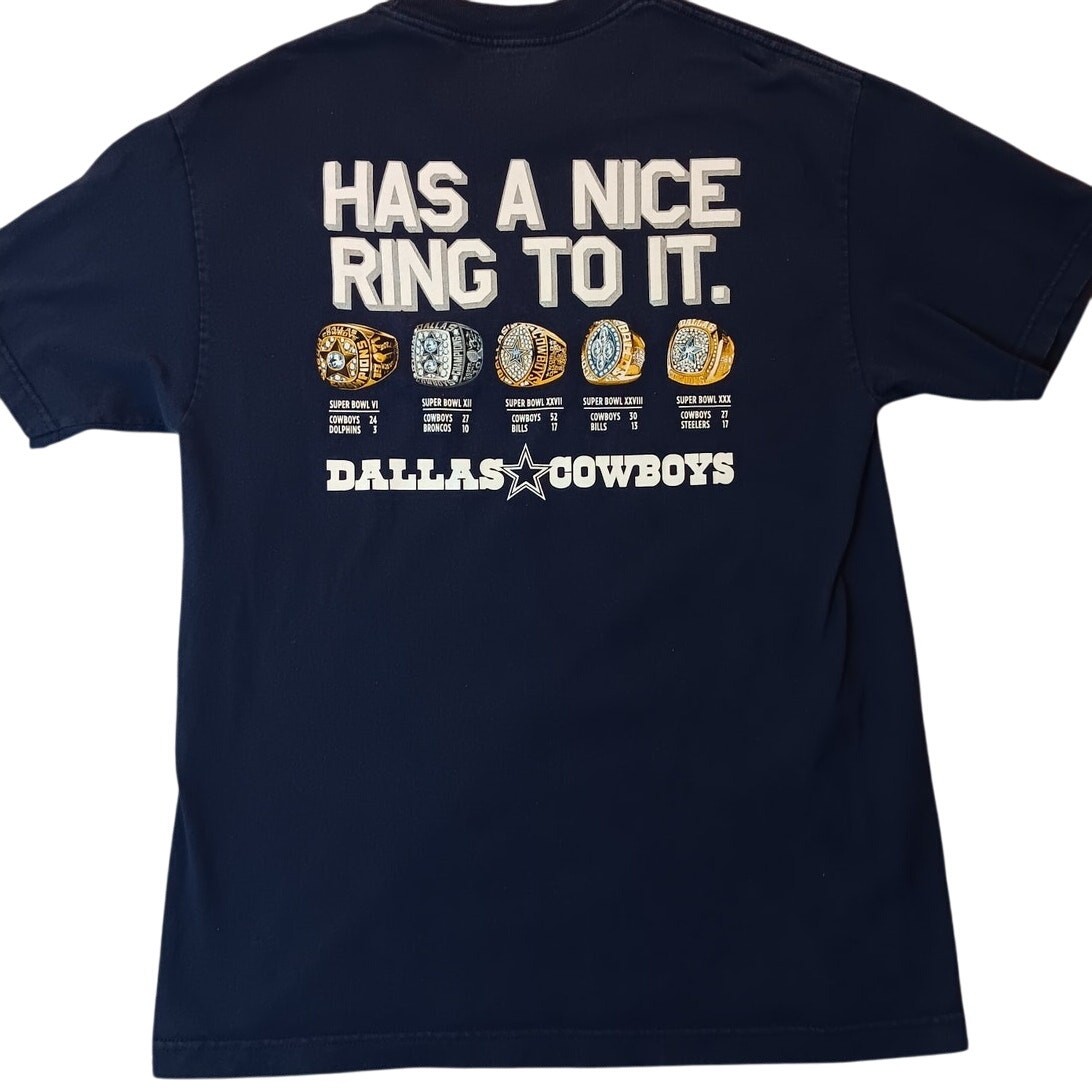 Dallas Cowboys Team Apparel Medium Navy Blue 5X Champs Nice Ring Super Bowl gallery