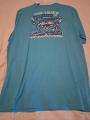 IZOD Saltwater Double-Sided Graphic Logo Crew Neck T-Shirt Blue Men’s L