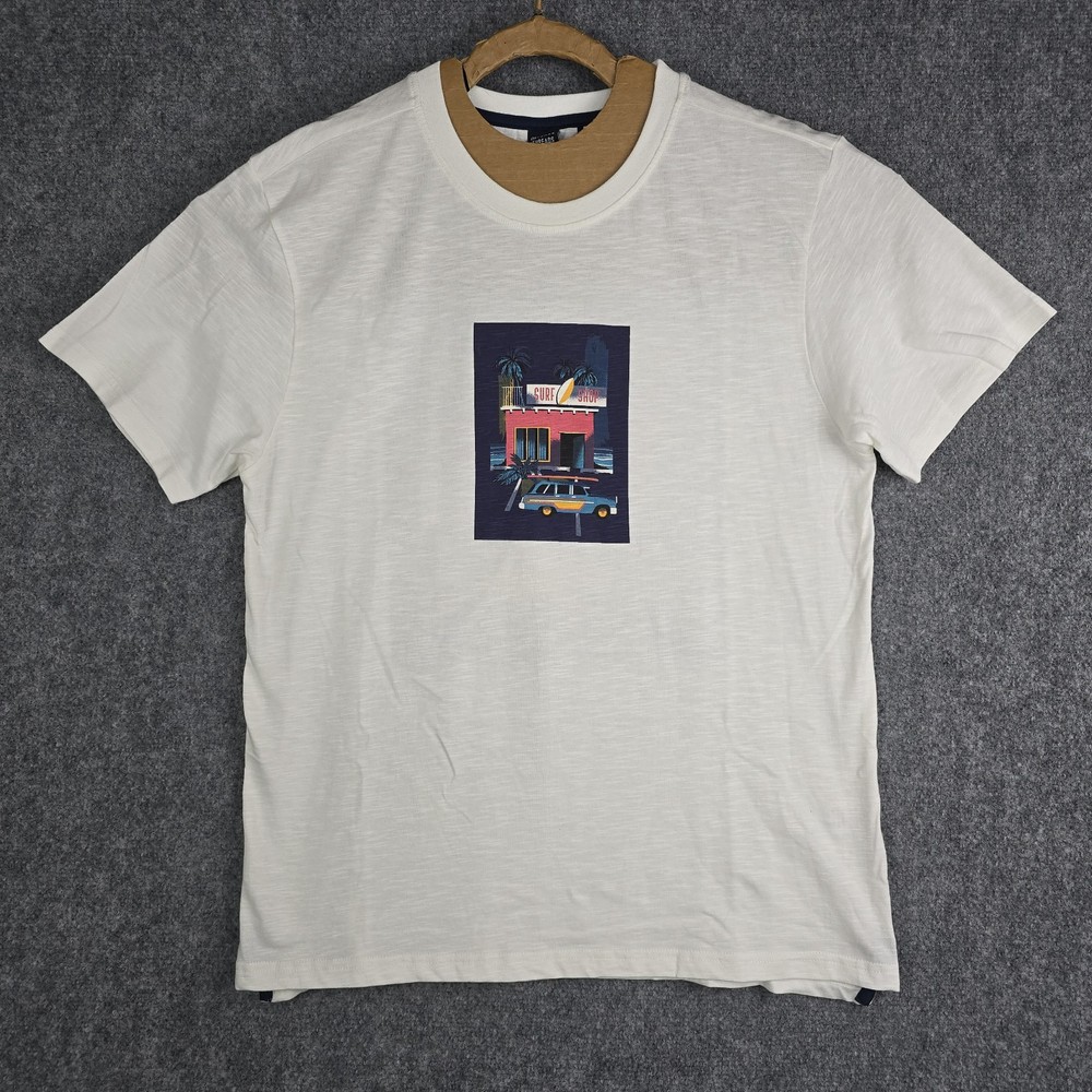Reverse Threads Surf Shop Men’s Medium Graphic T-Shirt 100% Cotton Beach Tee