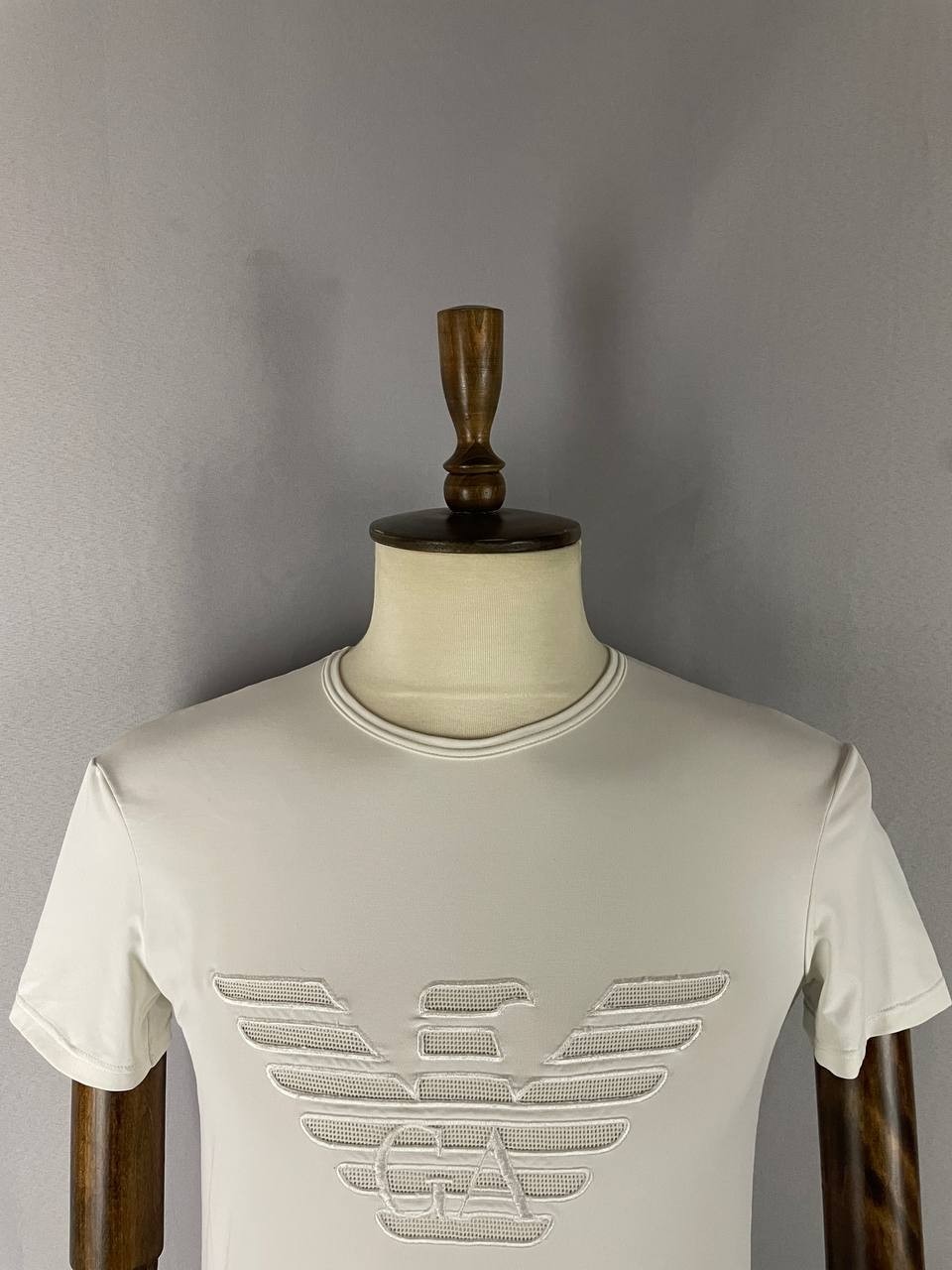 Emporio Armani Mens T-Shirt Size L White Polyamide Short Sleeve Crew Neck gallery