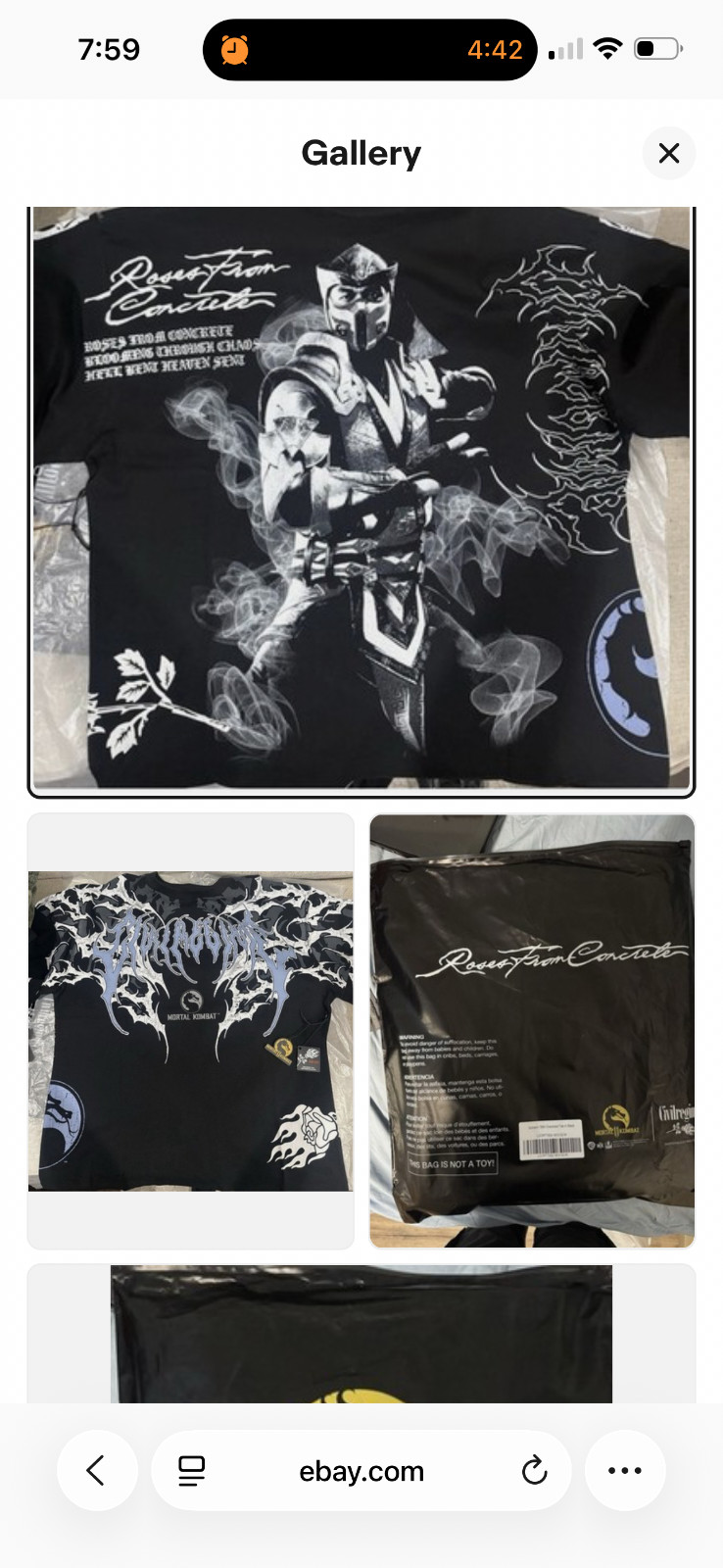 civil regime subzero mortal kombat tee size med gallery