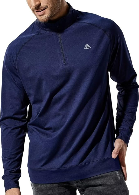 Haimont Men's 1/4 Zip Golf Shirt Long Sleeve Athletic Pullover Lightweight Fleec gallery