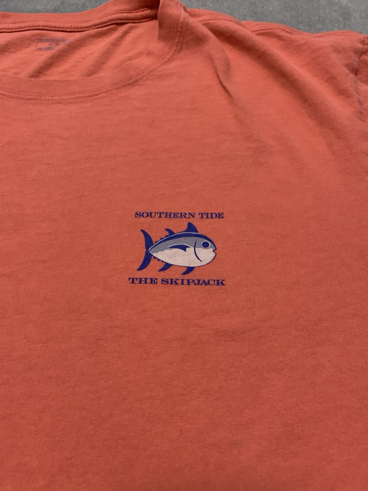 Southern Tide Mens T Shirt XL Salmon Pink Short Sleeve Fishing Skipjack Boat gallery