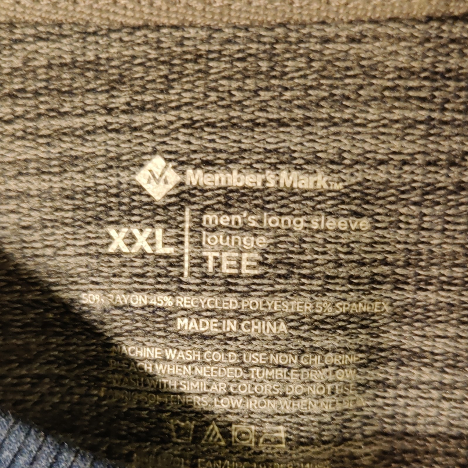 Men's Super Soft French Terry Long Sleeve Lounge Tee Blue XXL NWT gallery