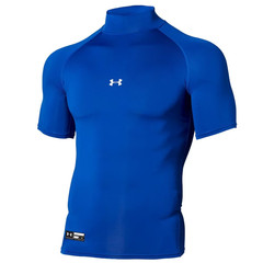 Under armour Solid Color Logo Print Half High Neck Short Sleeve T-Shirt