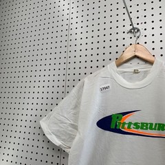 Vintage 80s Pittsburgh Shirt Single Stitch Adult Large Short Sleeve White 20X27