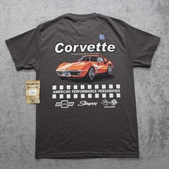 Corvette Stingray Shirt Mens Medium Gray Buckhorn River Graphic Tee 1969