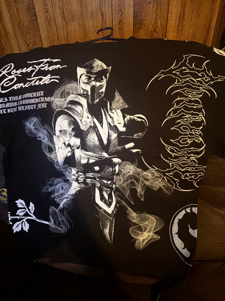 civil regime subzero mortal kombat tee size med