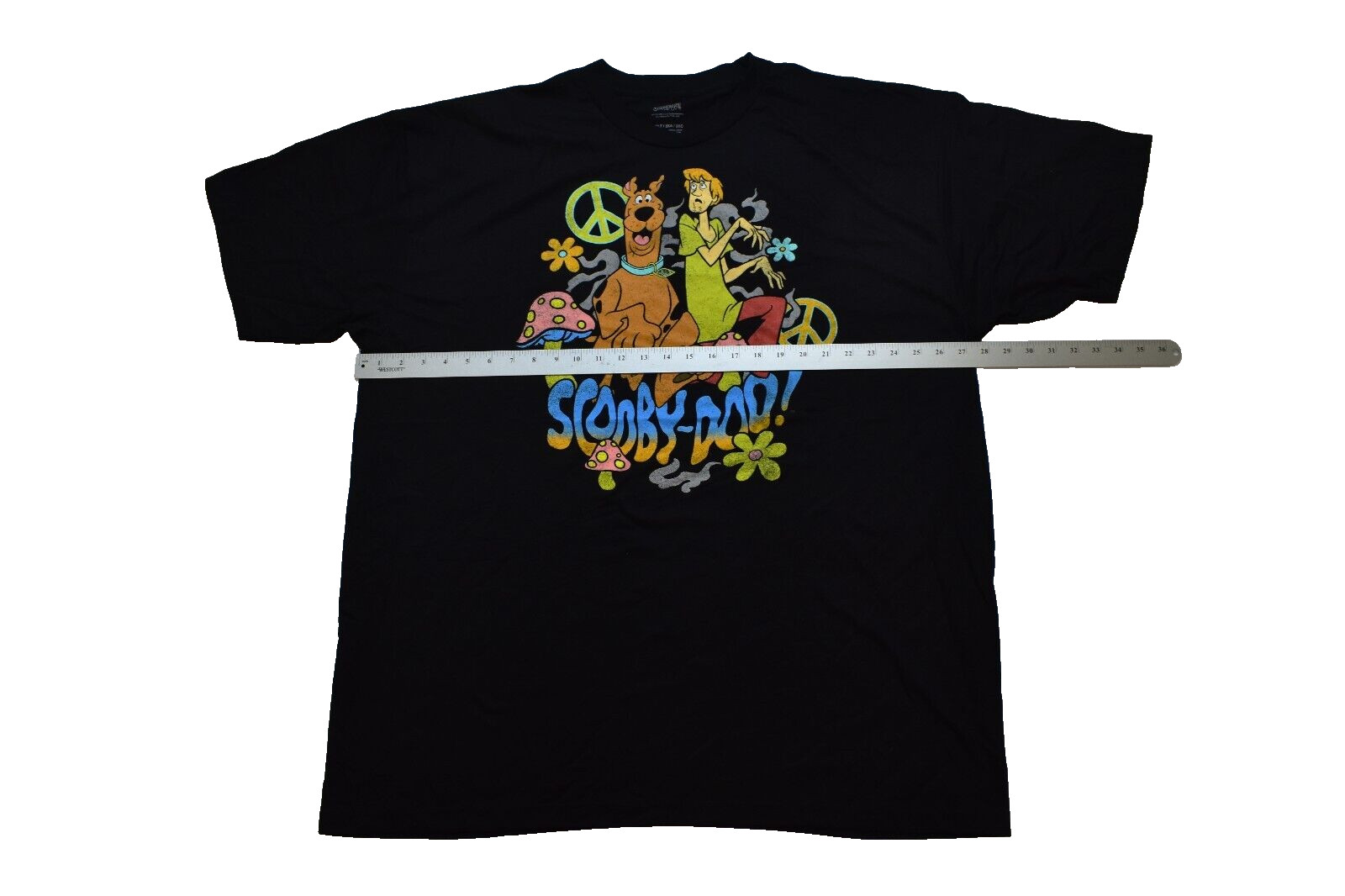 Scooby-Doo! Mens Big & Tall Scooby Shaggy Peace Mushrooms Flowers Shirt New 3XLT gallery