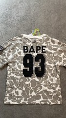 A Bathing Ape BAPE Men’s Gray/White Miami Camo Crew Neck Tee Short Sleeve M