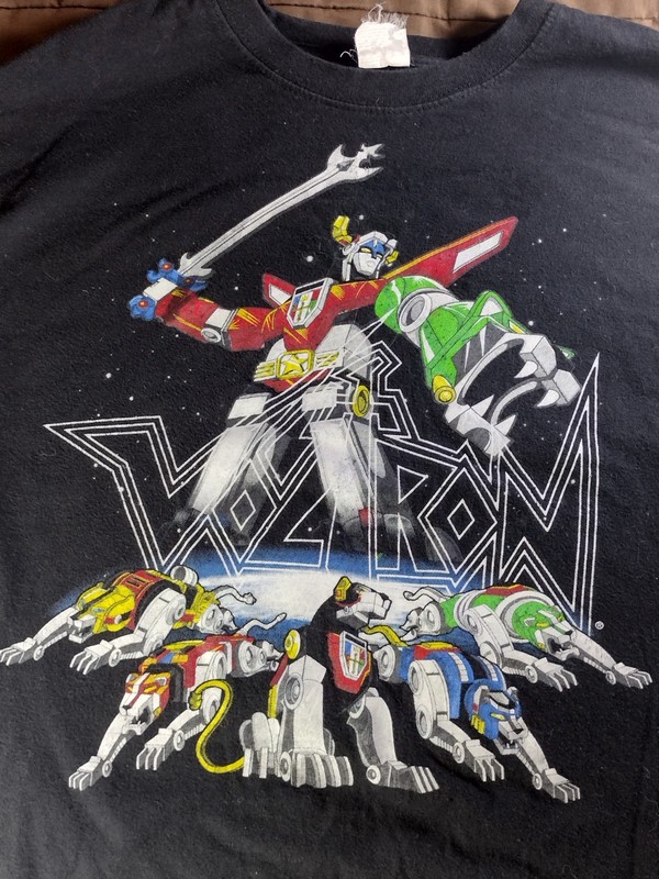 Voltron Vintage Anime Men’s L T-shirt Toei Animation Robot Shonen I9
