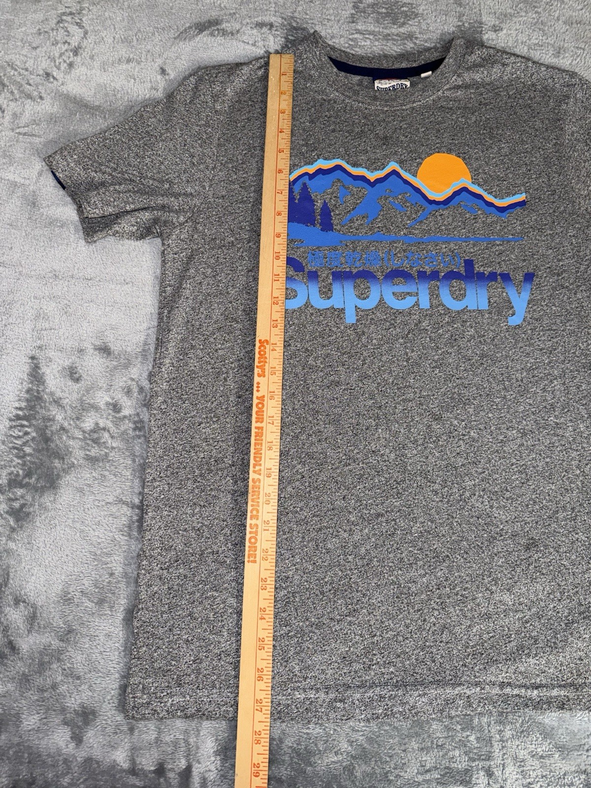 Superdry Mens Great Outdoors Logo T-Shirt Size Medium Gray Short Sleeve gallery
