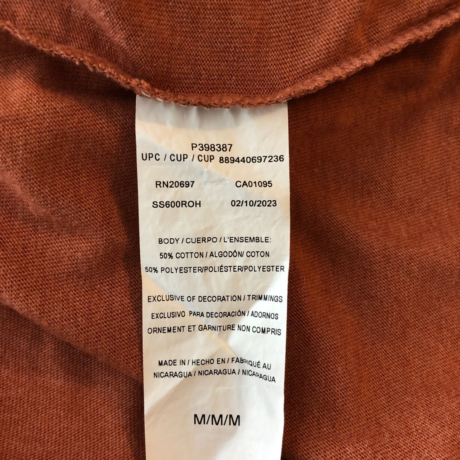 Dickies Mens Performance Cooling Tee Short Sleeve Crew Neck Orange M gallery