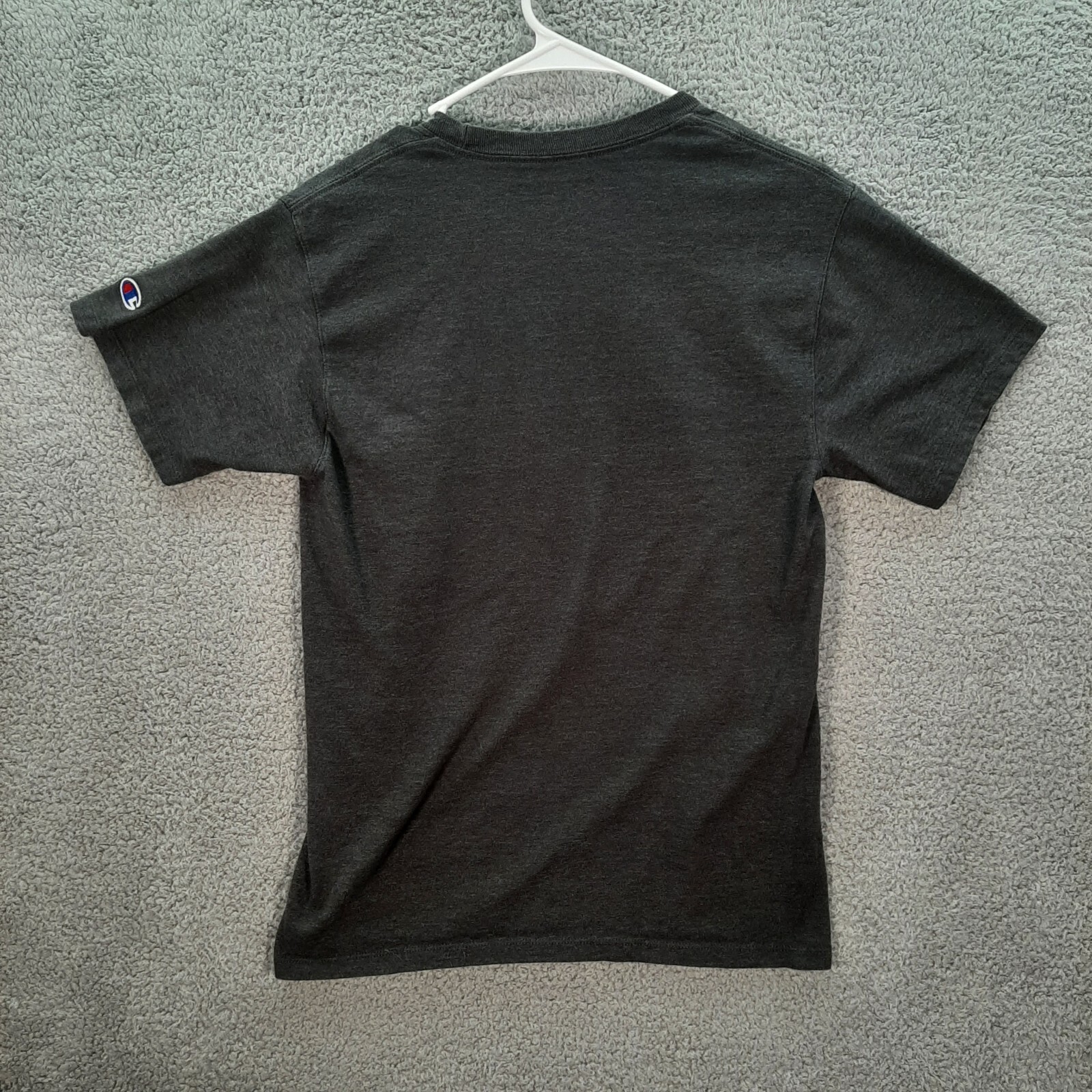 Champion Shirt Adult Small Gray Spell Out Logo Athleticwear Sports Casual Preppy gallery