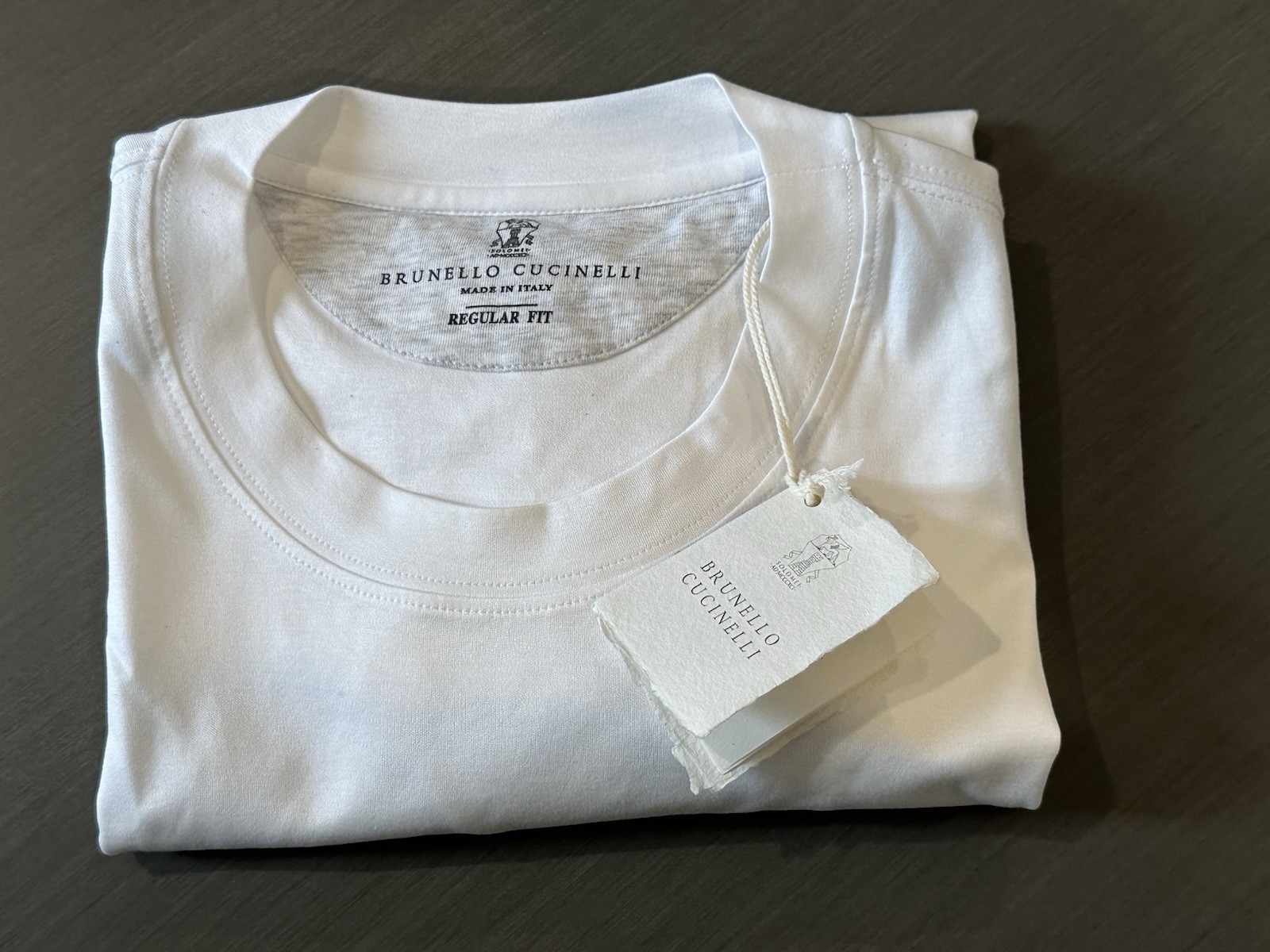 Brunello Cucinelli REGULAR FIT Men’s White Crewneck Short Sleeve T-Shirt S