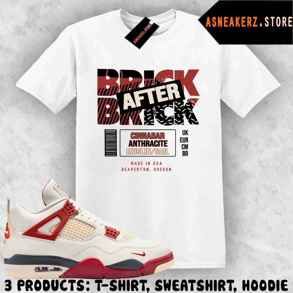 Tee Shirt Matching AJ 4 Nigel Brick After Brick Match Sneaker Sneakerhead Label