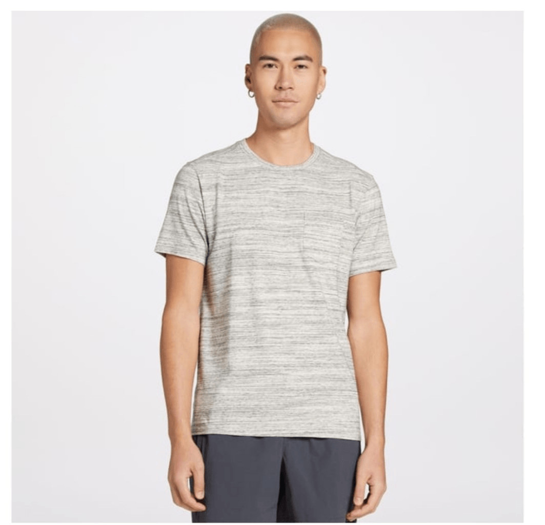VRST men’s essential pocket silver shadow cotton marble stretch shirt size M NWT