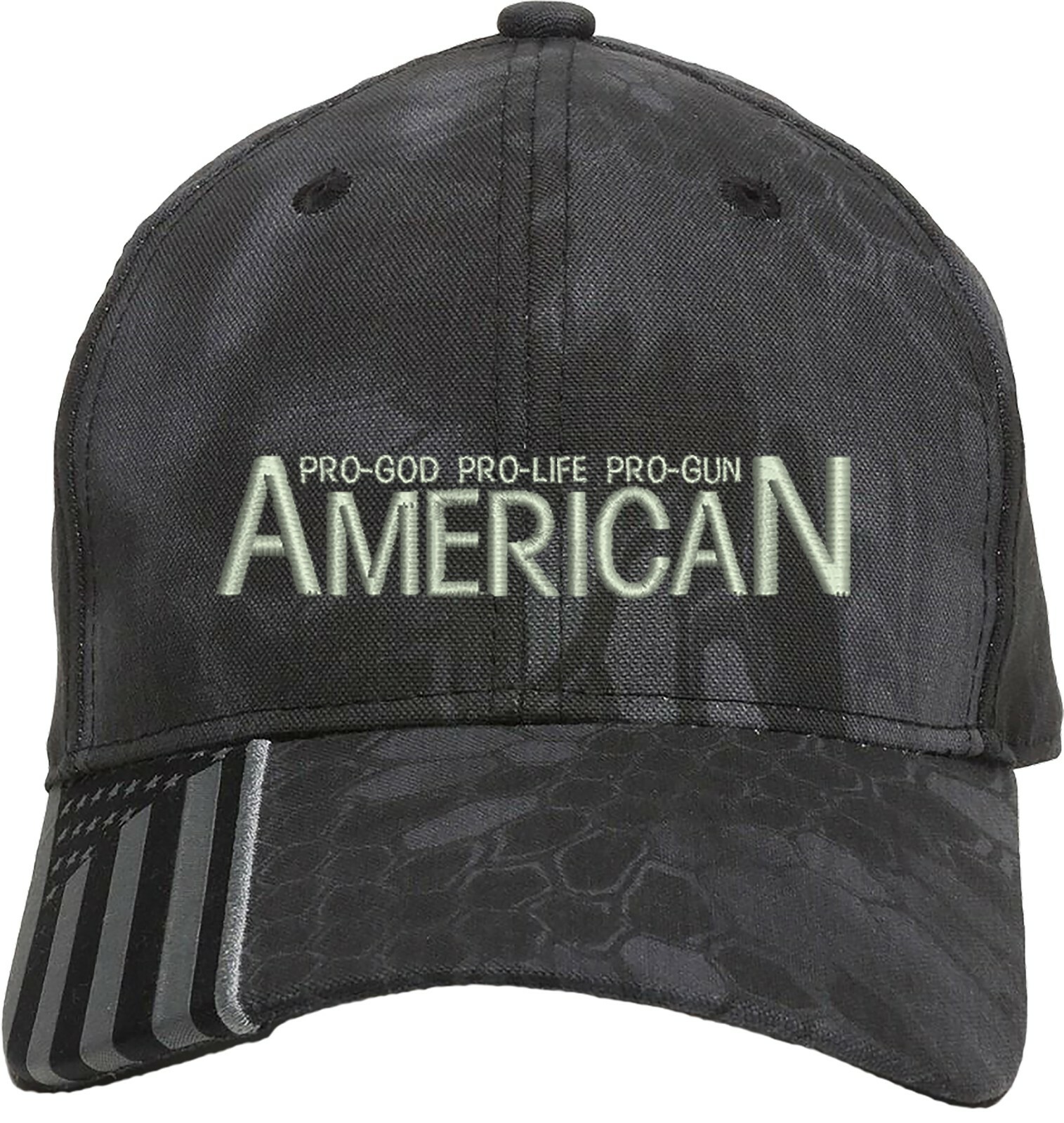 ProGod ProLife ProGun 1Col Embroidered Structured Adjustable US Flag on bill Hat gallery