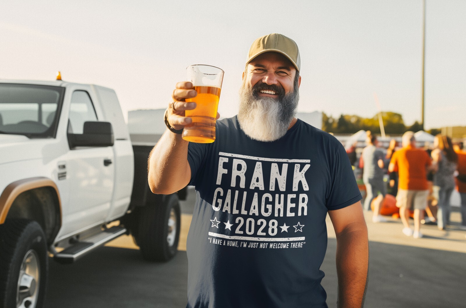 Frank Gallagher 2028 Election funny humor drinking show Xs-5x Unisex Soft Tshirt gallery