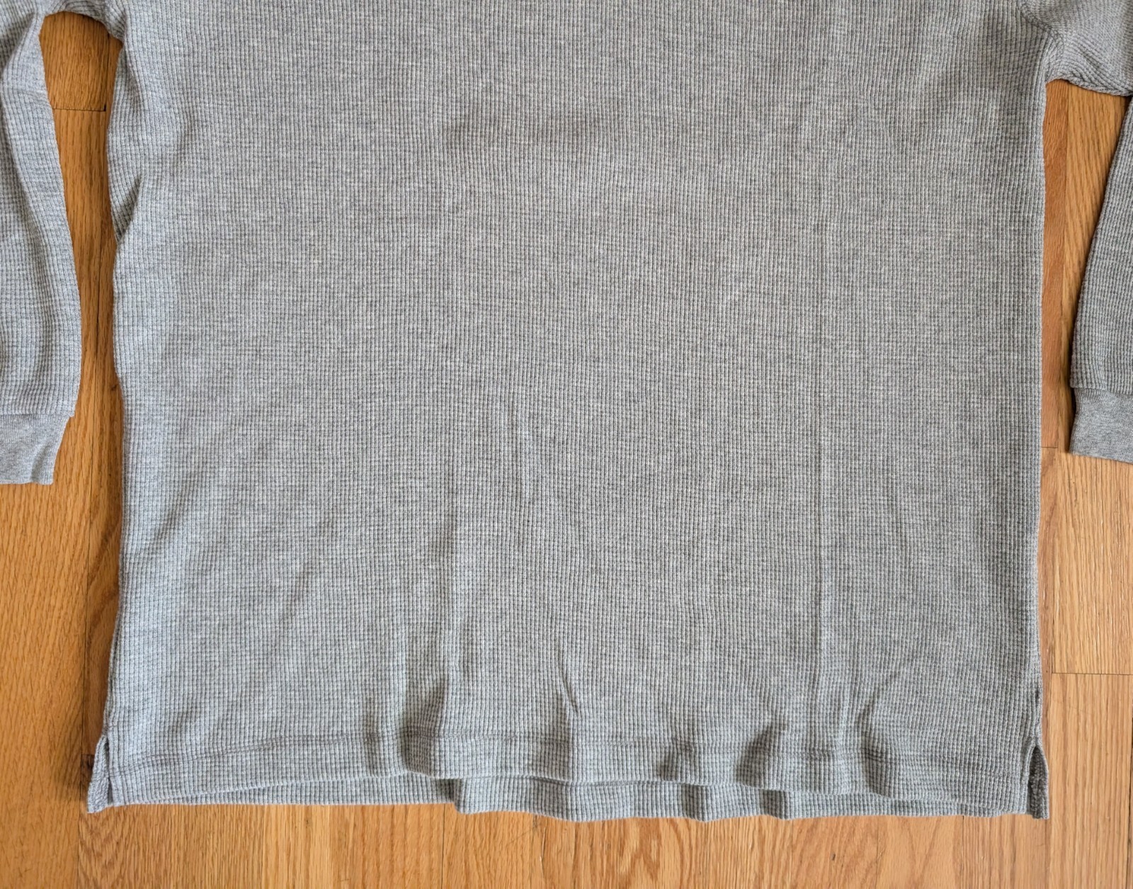 Vintage Camel Henley Shirt Mens XL Gray Waffle Thermal Long Sleeve Embroidered gallery