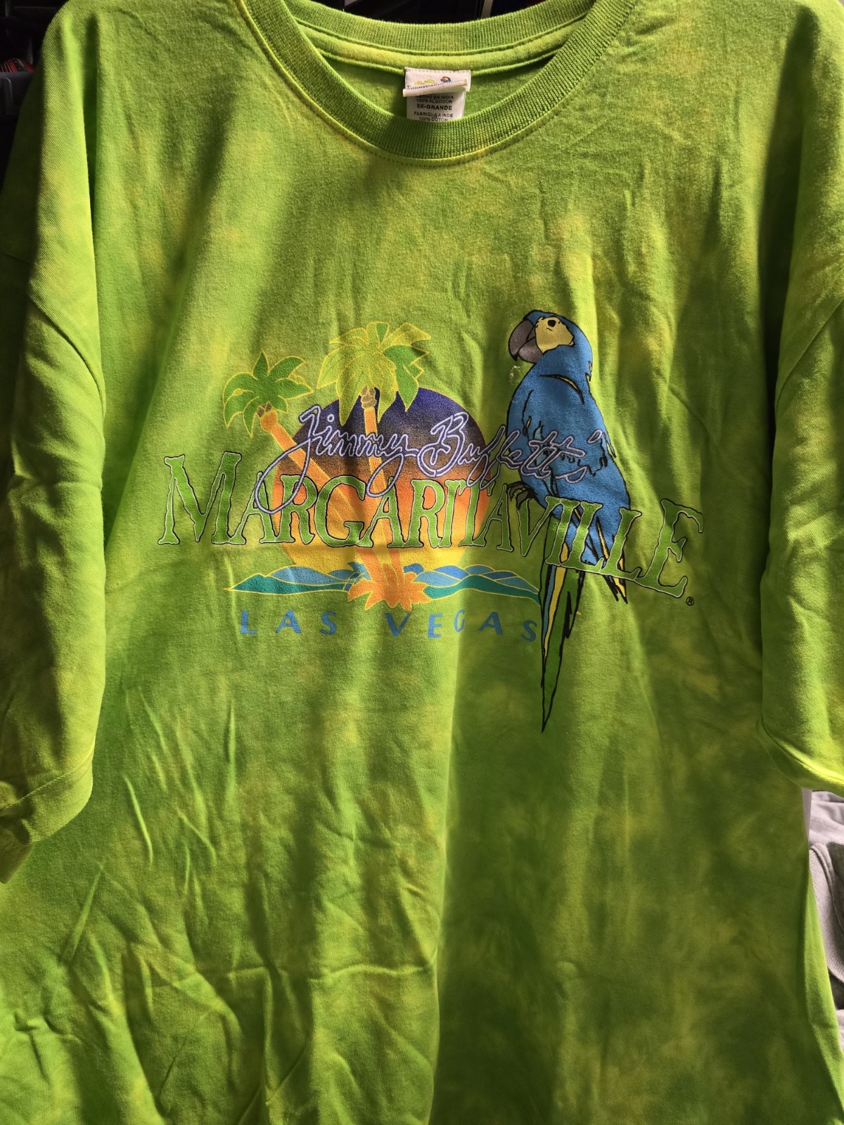 Jimmy Buffett’s Margaritaville Las Vegas Neon Green T-shirt 3XL New