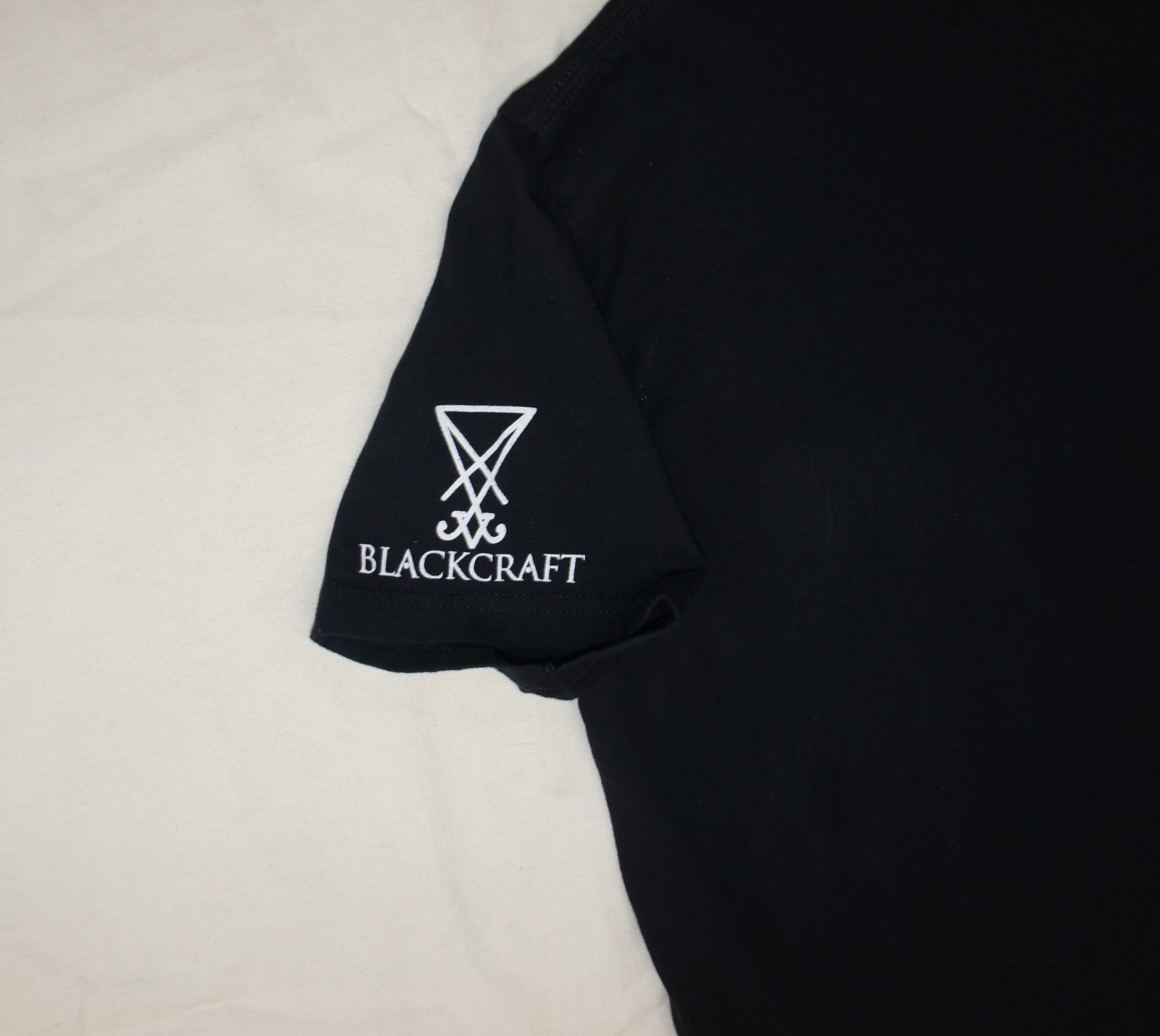 Blackcraft Cult Witch Inverted Cross T-Shirt Black XL Luciferian Seal Sleeve gallery