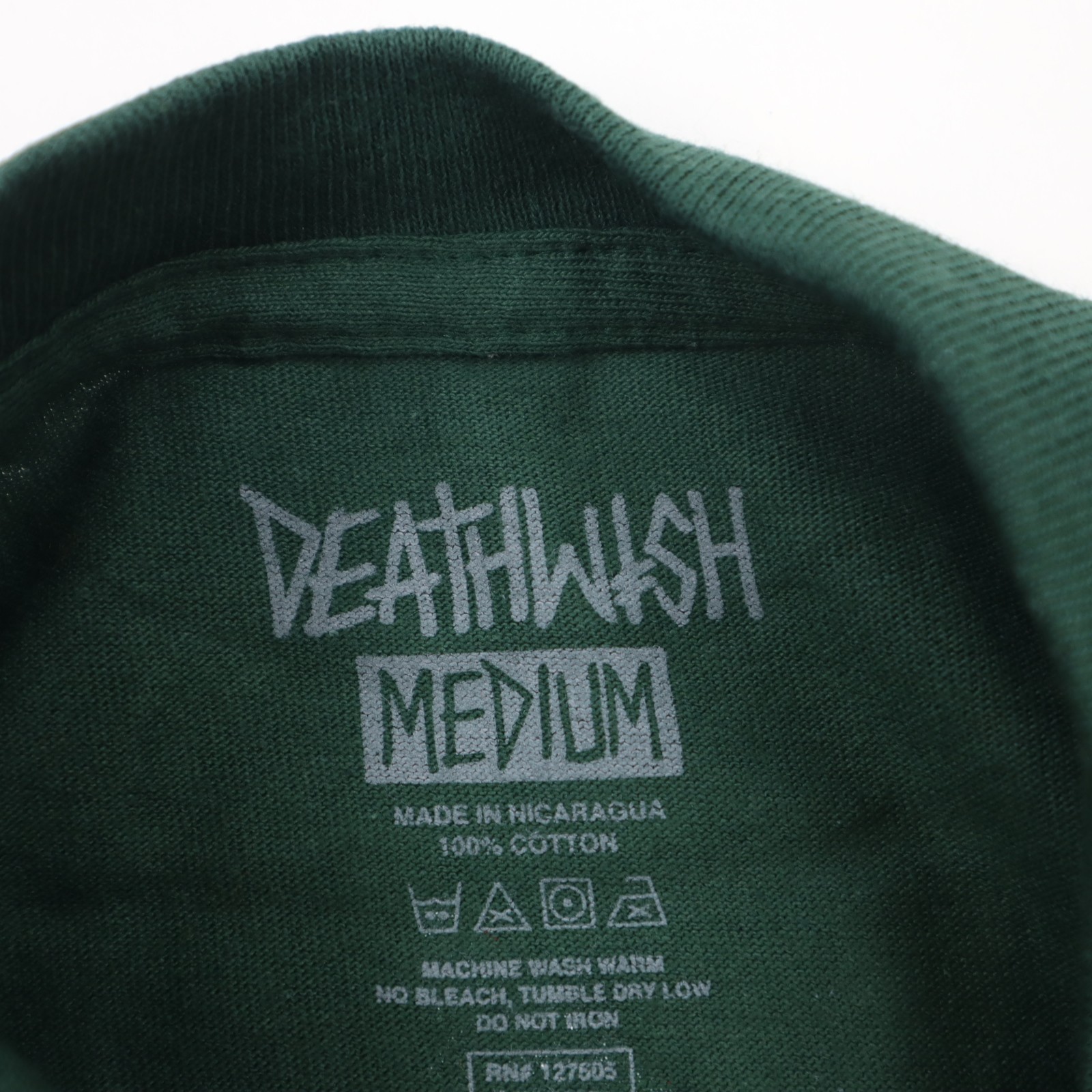 Deathwish Revenge T-Shirt Mens Medium Forest Green Skull Graphic Skate NEW gallery