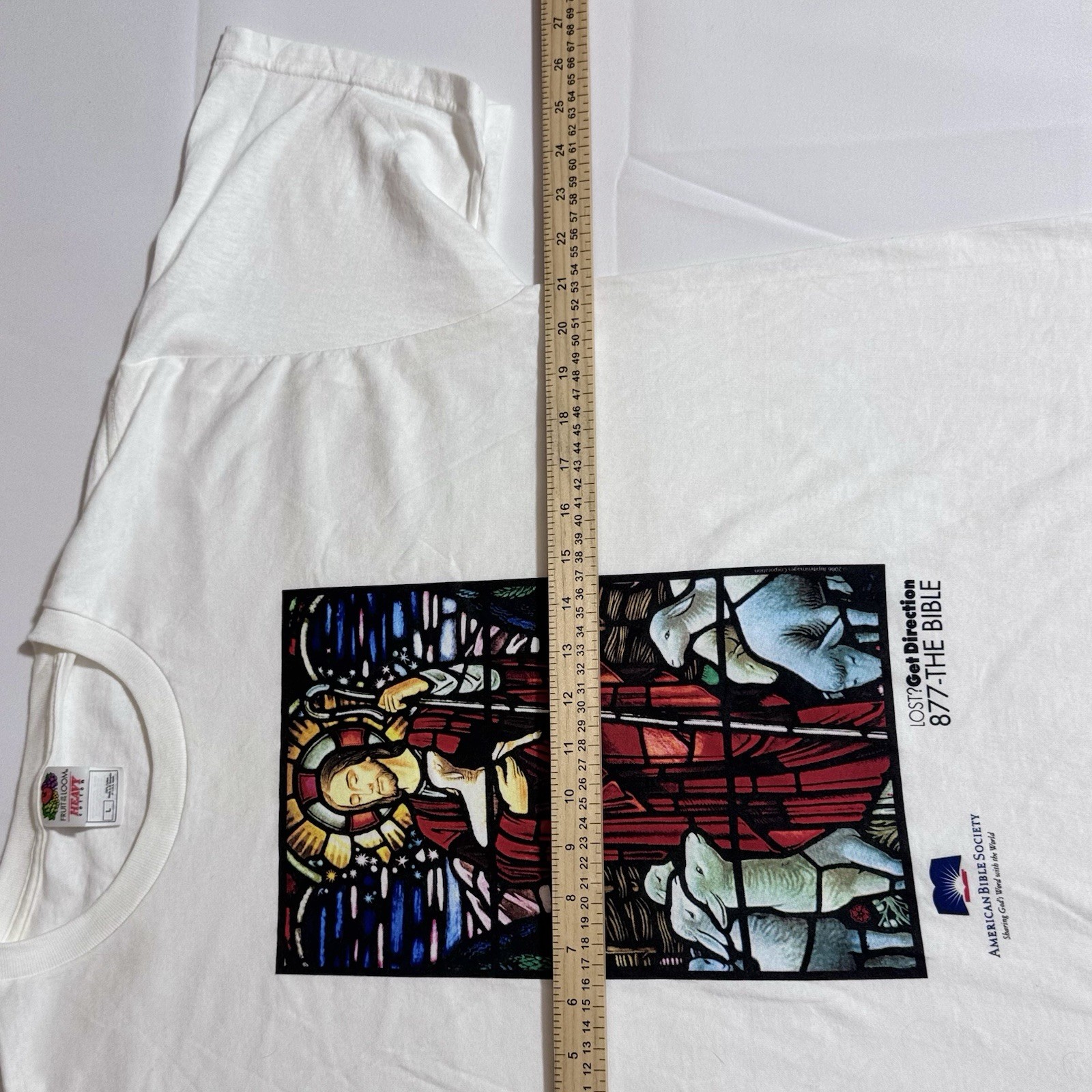 Fruit Of Loom, Heavy Cotton, JESUS AOP, White, Male/Female, Large gallery
