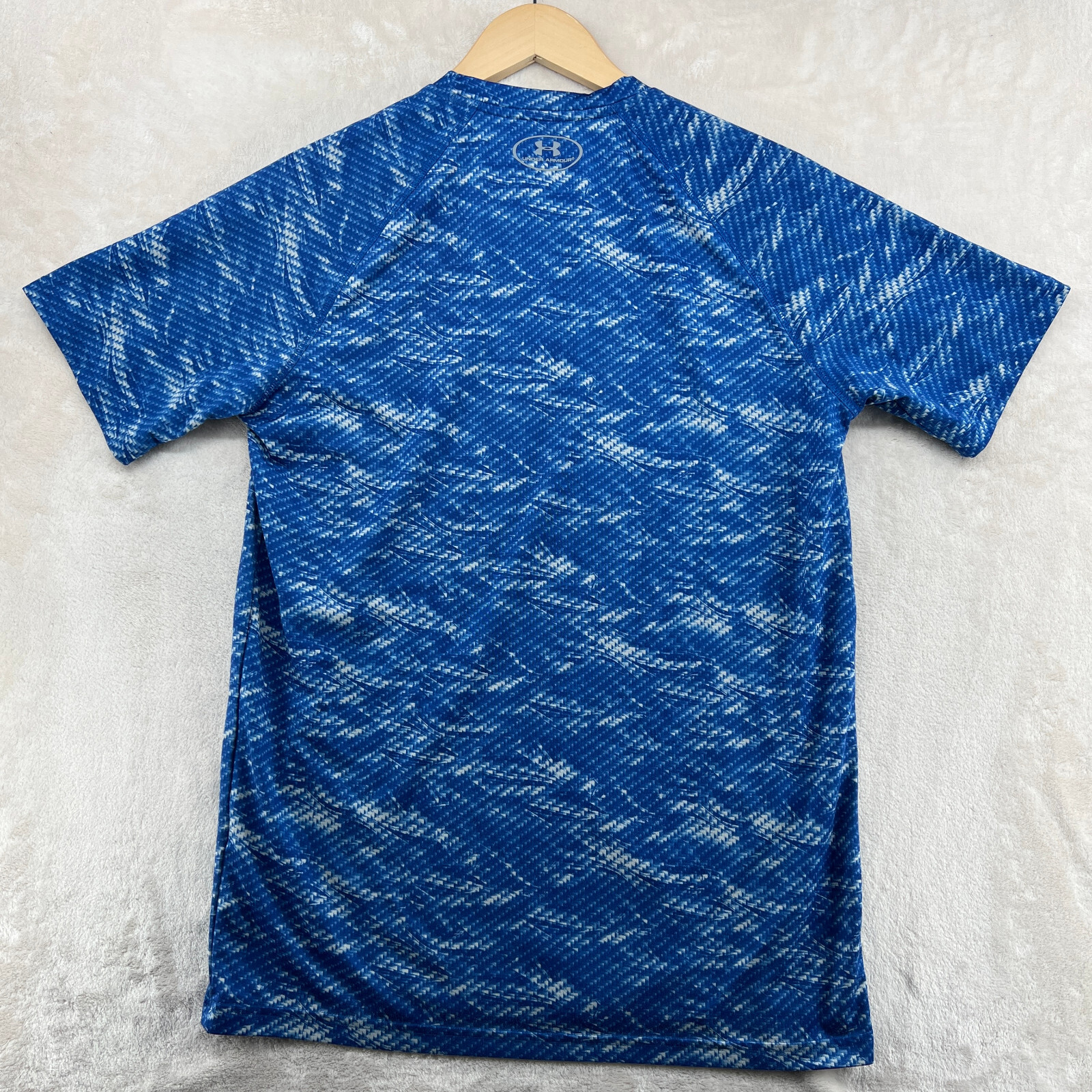 Under Armour Heatgear Loose Fit Men's Size S Blue Camouflage Crew-Neck T-Shirt gallery