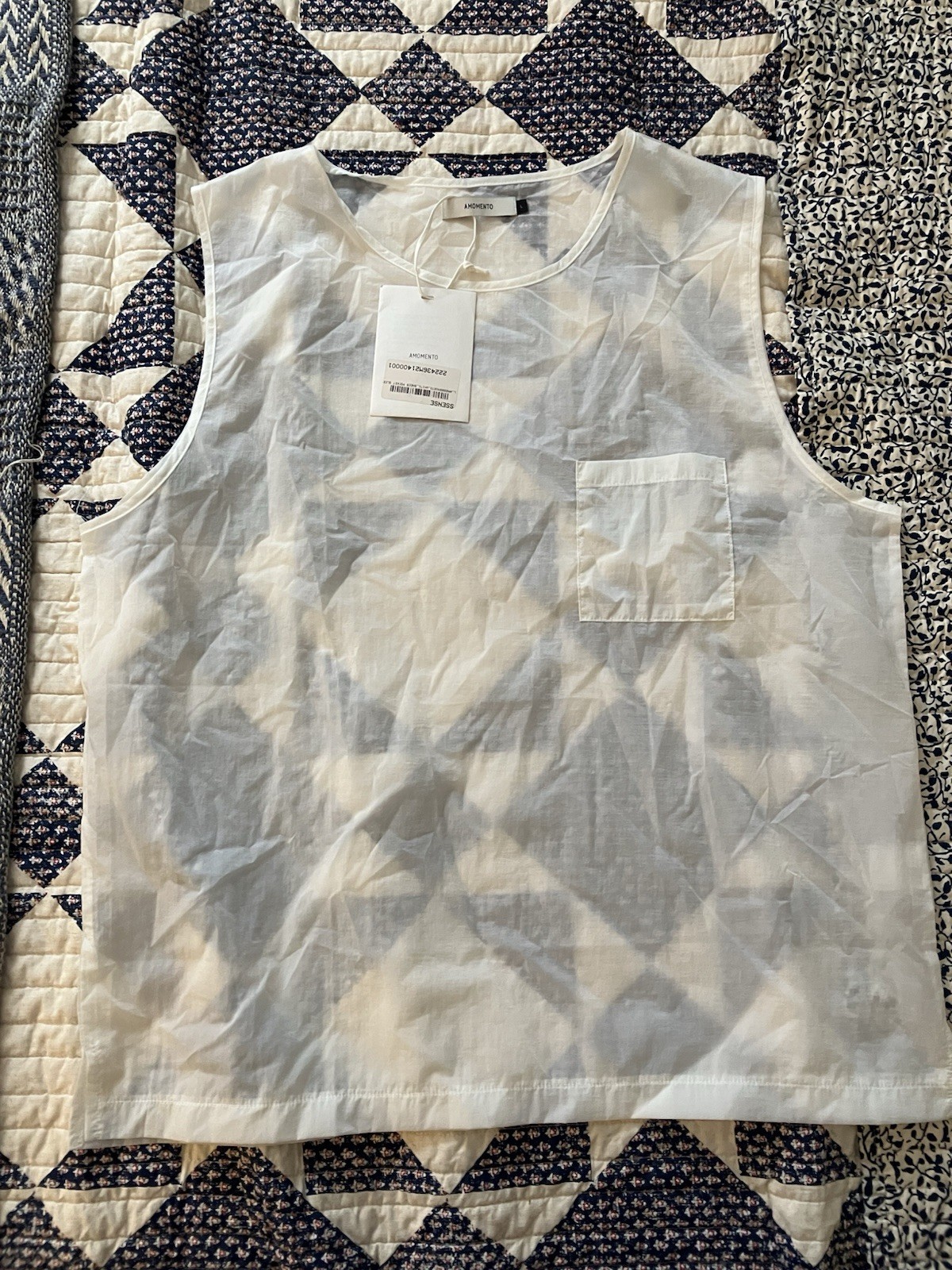 Amomento semi-sheer nylon taffeta tank top SSENSE gallery