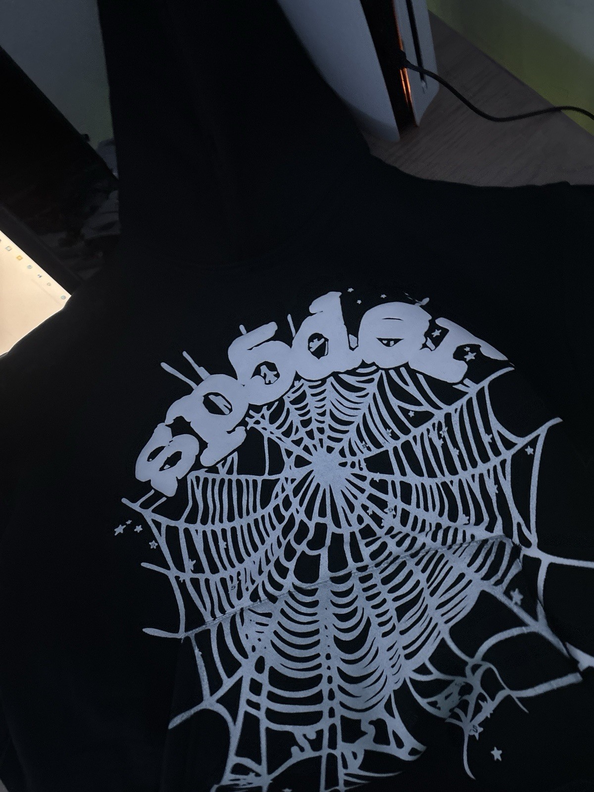 Spider Unisex Black Spiderweb Graphic Print T-Shirt One Size Regular Fit gallery
