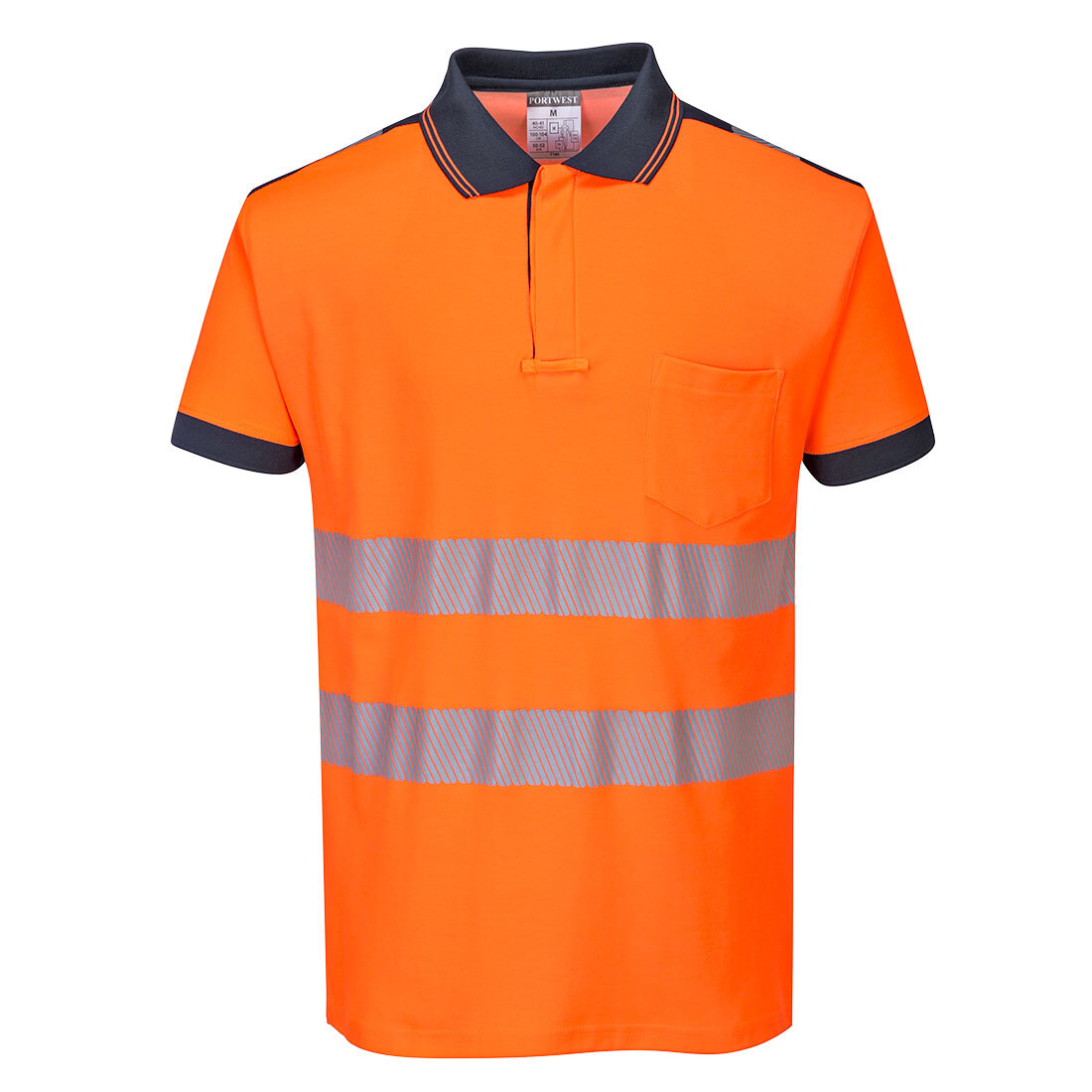 Men's Hi Vis Visibility Polo Shirt Short Sleeve Moisture Wicking Safety Work Top gallery